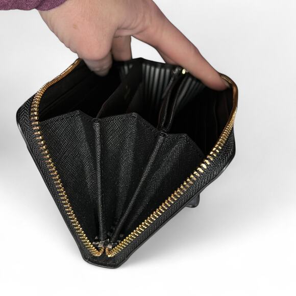 NWT Kate Spade Cameron Street Lacey Leather Wallet Black Boutique Line - Picture 11 of 14